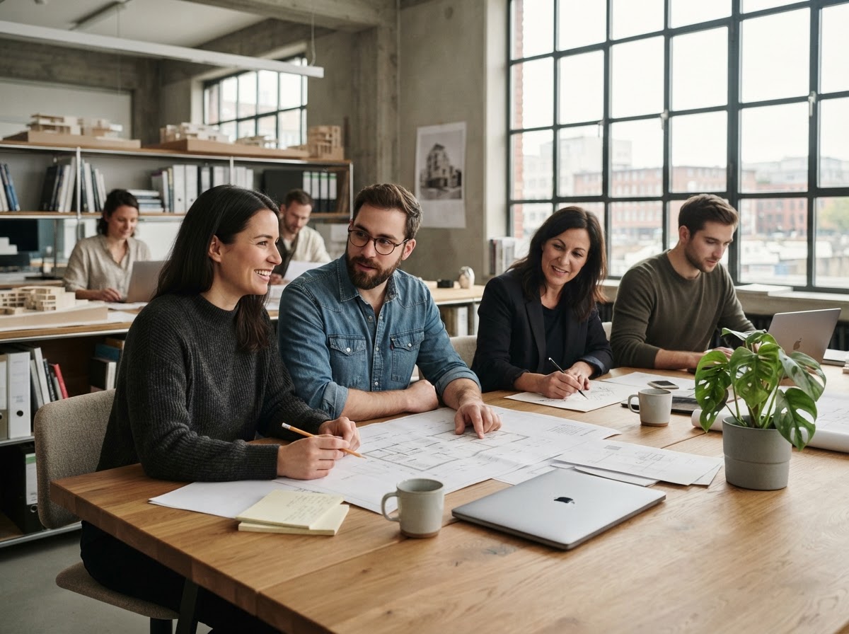 Bramor Melser Team bei der Arbeit an Analysemodellen